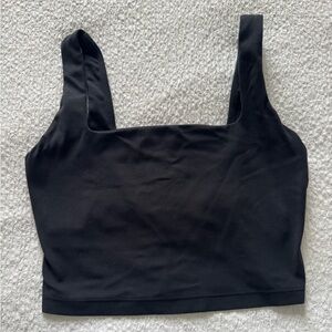 CRZ Yoga Black Square Neck Tank